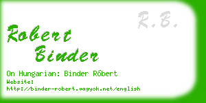 robert binder business card